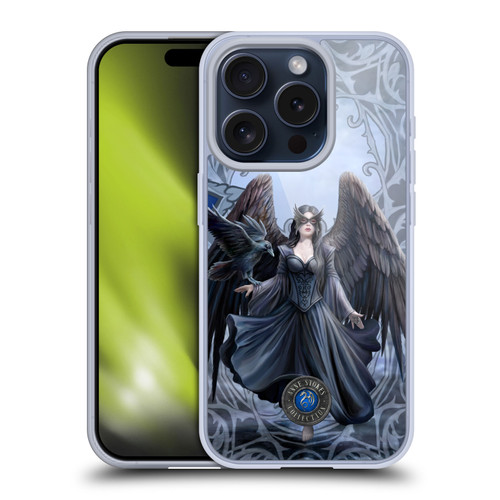 Anne Stokes Raven Full With Pattern Soft Gel Case for Apple iPhone 15 Pro