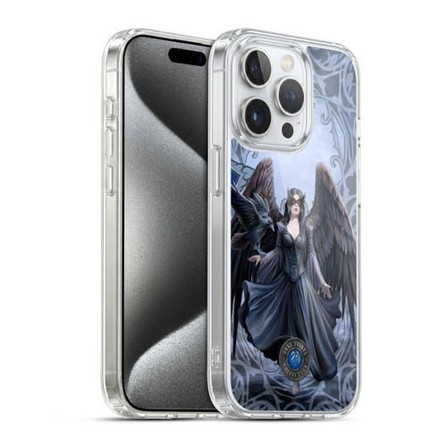 Anne Stokes Raven Full With Pattern Soft Gel Case for Apple iPhone 15 Pro & MagSafe