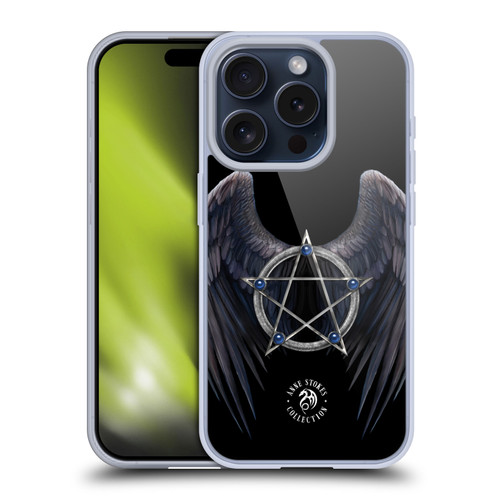 Anne Stokes Raven Winged Pentagram Soft Gel Case for Apple iPhone 15 Pro