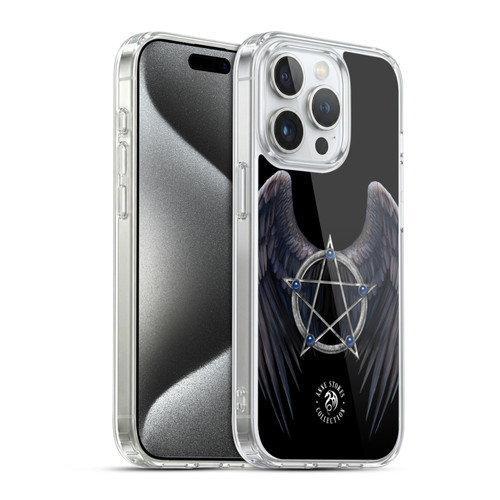 Anne Stokes Raven Winged Pentagram Soft Gel Case for Apple iPhone 15 Pro & MagSafe
