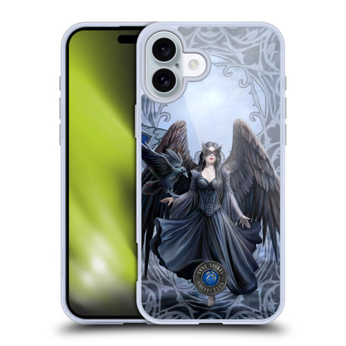 Anne Stokes Raven Full With Pattern Soft Gel Case for Apple iPhone 16 Plus