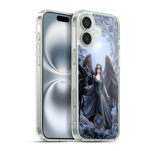 Anne Stokes Raven Full With Pattern Soft Gel Case for Apple iPhone 16 Plus & MagSafe