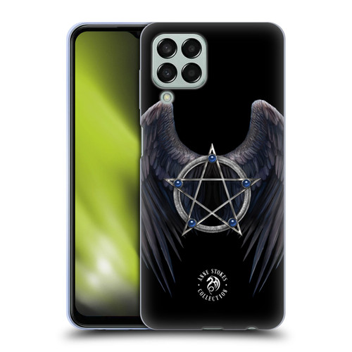 Anne Stokes Raven Winged Pentagram Soft Gel Case for Samsung Galaxy M33 (2022)