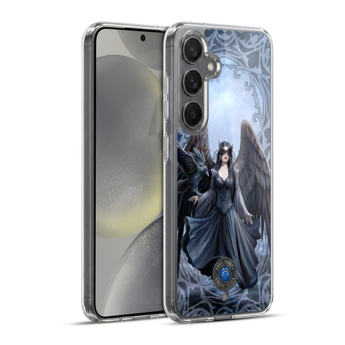Anne Stokes Raven Full With Pattern Soft Gel Case for Samsung Galaxy S24+ 5G & MagSafe