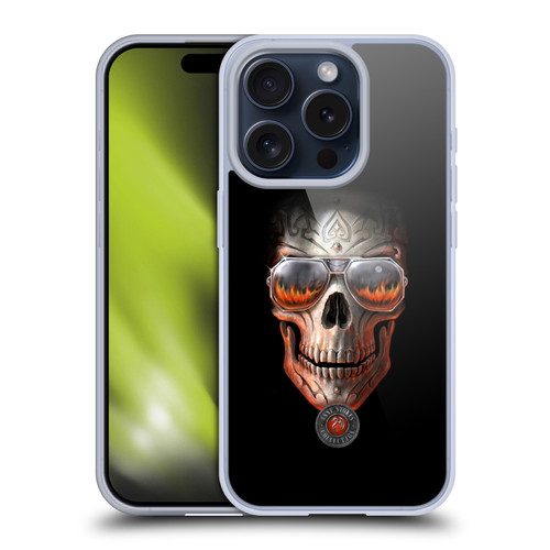 Anne Stokes Skull Hellfire Soft Gel Case for Apple iPhone 15 Pro