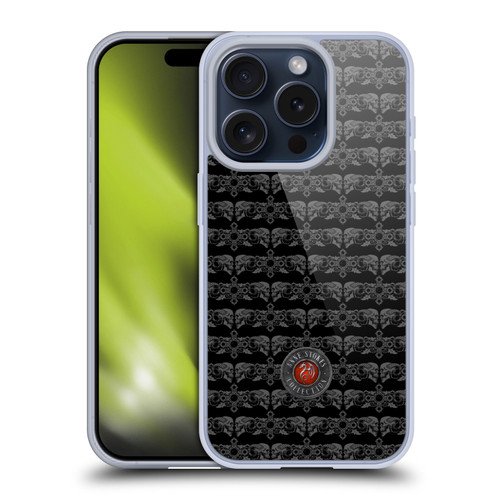 Anne Stokes Tribal Skull and Cross Pattern Soft Gel Case for Apple iPhone 15 Pro