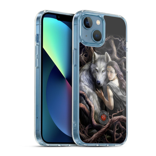 Anne Stokes Wolves 2 Soul Bond Soft Gel Case for Apple iPhone 13 Mini & MagSafe