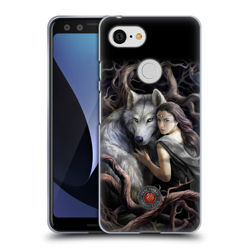 Anne Stokes Wolves 2 Soul Bond Soft Gel Case for Google Pixel 3