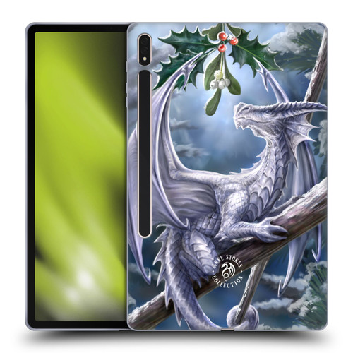 Anne Stokes Yule Snow Dragon Soft Gel Case for Samsung Galaxy Tab S8 Plus