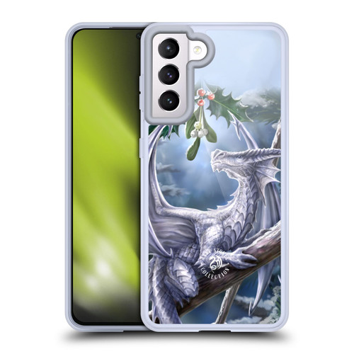 Anne Stokes Yule Snow Dragon Soft Gel Case for Samsung Galaxy S21 5G