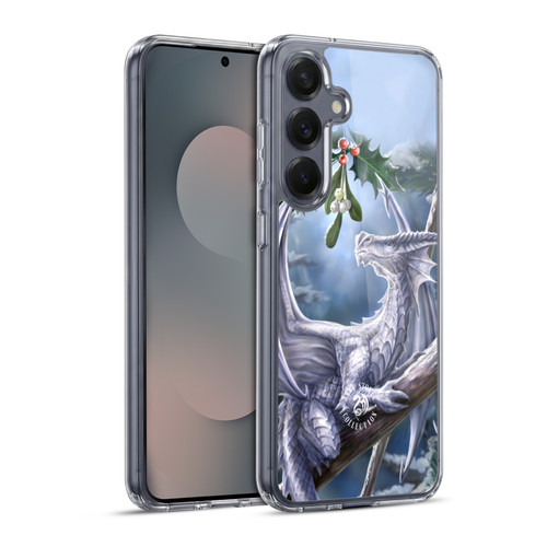 Anne Stokes Yule Snow Dragon Soft Gel Case for Samsung Galaxy S25+ & MagSafe