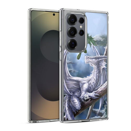 Anne Stokes Yule Snow Dragon Soft Gel Case for Samsung Galaxy S25 Ultra & MagSafe