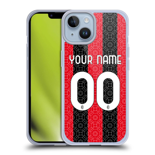 Custom Customised Personalised AC Milan 2020/21 Kit Home Soft Gel Case for Apple iPhone 14