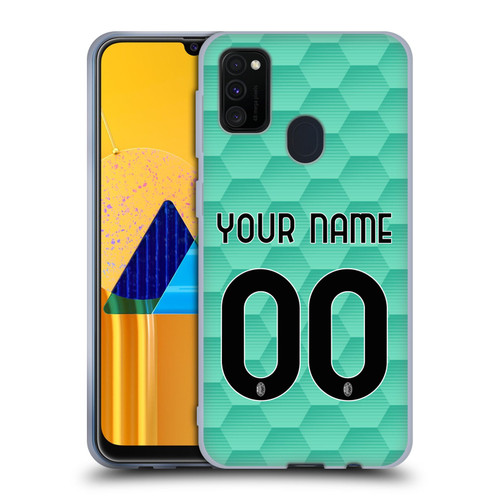 Custom Customised Personalised AC Milan 2020/21 Kit Away Soft Gel Case for Samsung Galaxy M30s (2019)/M21 (2020)