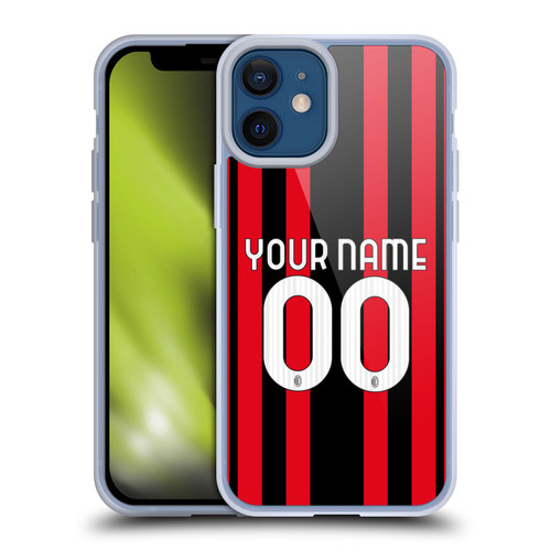 Custom Customised Personalised AC Milan 2021/22 Kit Home Soft Gel Case for Apple iPhone 12 Mini