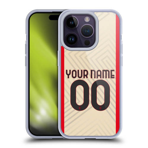 Custom Customised Personalised AC Milan 2021/22 Kit Away Soft Gel Case for Apple iPhone 14 Pro