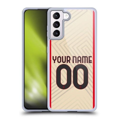Custom Customised Personalised AC Milan 2021/22 Kit Away Soft Gel Case for Samsung Galaxy S21+ 5G