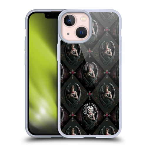 Anne Stokes Angels Rose Pattern Soft Gel Case for Apple iPhone 13 Mini