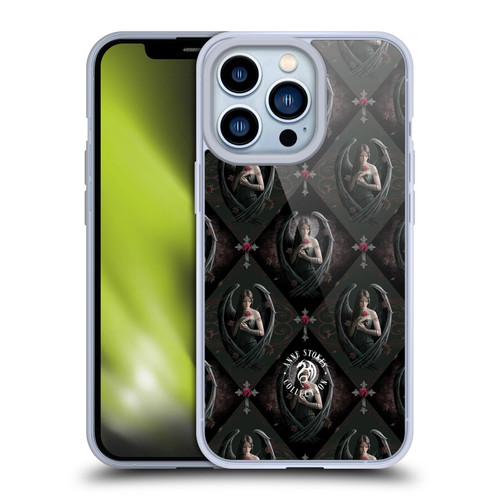 Anne Stokes Angels Rose Pattern Soft Gel Case for Apple iPhone 13 Pro