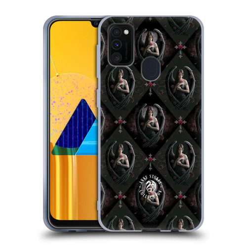 Anne Stokes Angels Rose Pattern Soft Gel Case for Samsung Galaxy M30s (2019)/M21 (2020)