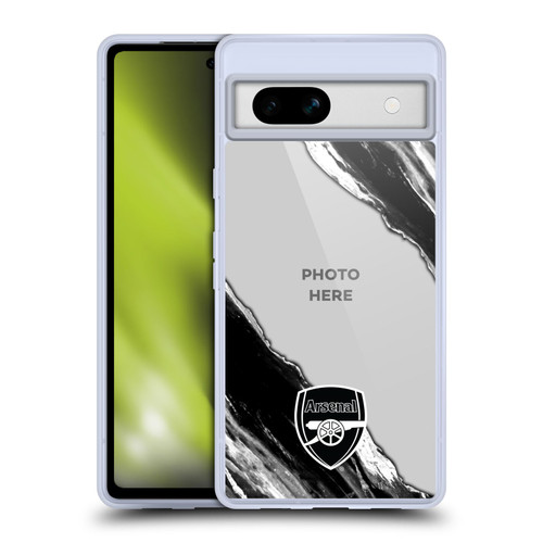Custom Customised Personalised Arsenal FC Customised Photos Marble Soft Gel Case for Google Pixel 7a