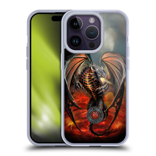 Anne Stokes Dragons Lava Soft Gel Case for Apple iPhone 14 Pro