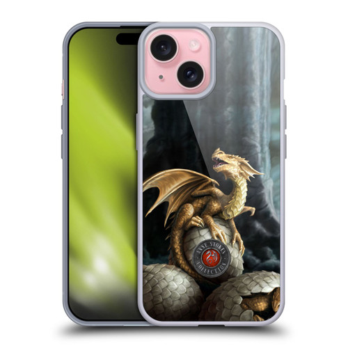 Anne Stokes Dragons Golden Treasures Soft Gel Case for Apple iPhone 15