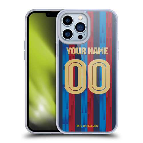 Custom Customised Personalised FC Barcelona 2022/23 Kit Home Soft Gel Case for Apple iPhone 13 Pro Max