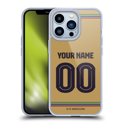 Custom Customised Personalised FC Barcelona 2022/23 Kit Away Soft Gel Case for Apple iPhone 13 Pro