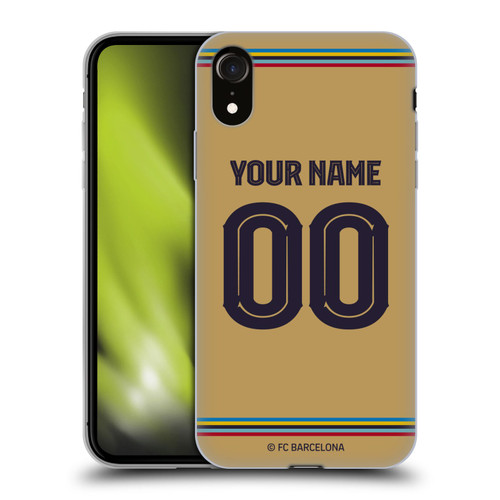 Custom Customised Personalised FC Barcelona 2022/23 Kit Away Soft Gel Case for Apple iPhone XR