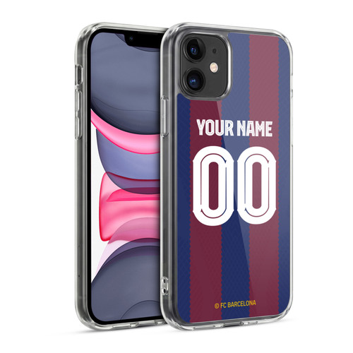Custom Customised Personalised FC Barcelona 2023/24 Kit Home Soft Gel Case for Apple iPhone 11