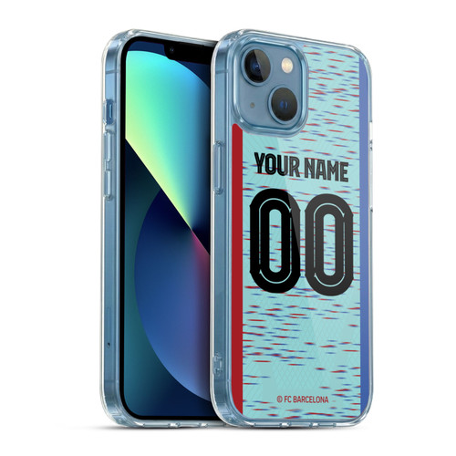 Custom Customised Personalised FC Barcelona 2023/24 Kit Third Soft Gel Case for Apple iPhone 13 Mini & MagSafe