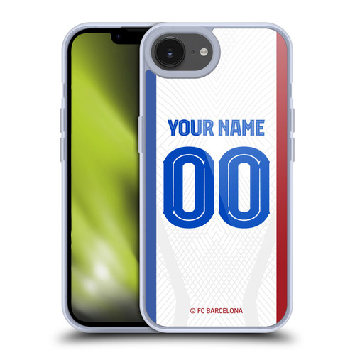 Custom Customised Personalised FC Barcelona 2023/24 Kit Away Soft Gel Case for Apple iPhone 16e