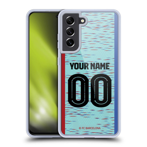 Custom Customised Personalised FC Barcelona 2023/24 Kit Third Soft Gel Case for Samsung Galaxy S21 FE 5G