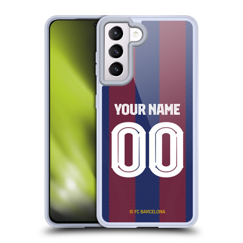 Custom Customised Personalised FC Barcelona 2023/24 Kit Home Soft Gel Case for Samsung Galaxy S21 5G