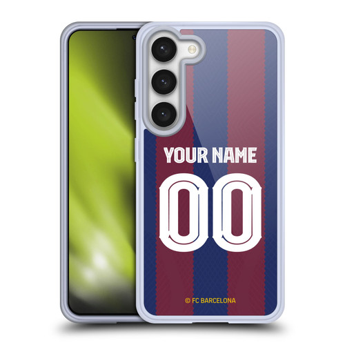 Custom Customised Personalised FC Barcelona 2023/24 Kit Home Soft Gel Case for Samsung Galaxy S23 5G