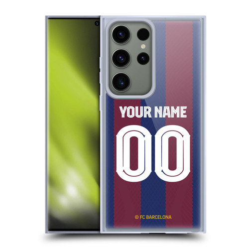 Custom Customised Personalised FC Barcelona 2023/24 Kit Home Soft Gel Case for Samsung Galaxy S23 Ultra 5G