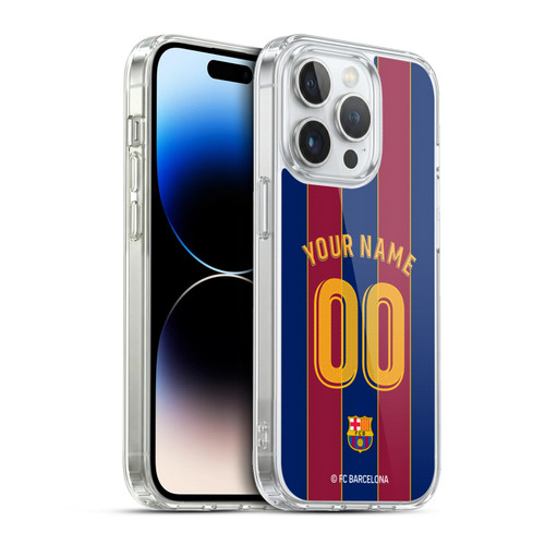 Custom Customised Personalised FC Barcelona 2020/21 Kit Home Soft Gel Case for Apple iPhone 13 Pro