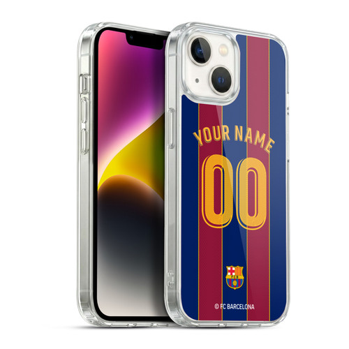 Custom Customised Personalised FC Barcelona 2020/21 Kit Home Soft Gel Case for Apple iPhone 14