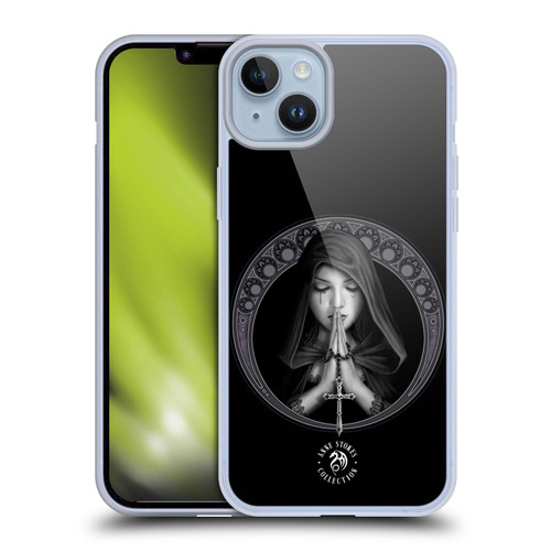 Anne Stokes Gothic Dark Prayer Art Nouveau Soft Gel Case for Apple iPhone 14 Plus