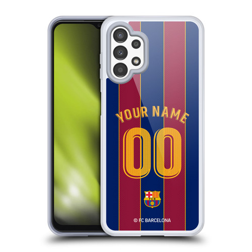 Custom Customised Personalised FC Barcelona 2020/21 Kit Home Soft Gel Case for Samsung Galaxy A13 (2022)