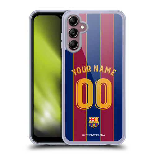 Custom Customised Personalised FC Barcelona 2020/21 Kit Home Soft Gel Case for Samsung Galaxy A14 5G