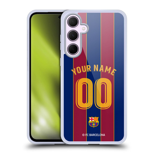 Custom Customised Personalised FC Barcelona 2020/21 Kit Home Soft Gel Case for Samsung Galaxy A35 5G