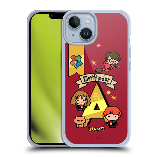 Custom Customised Personalised Harry Potter Deathly Hallows L Name Gryffindor Soft Gel Case for Apple iPhone 14