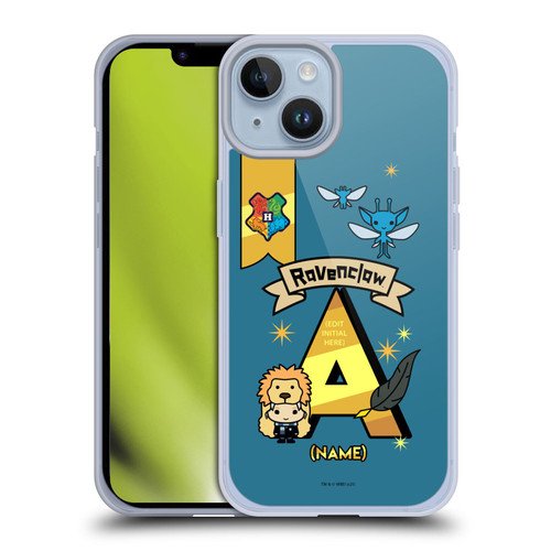 Custom Customised Personalised Harry Potter Deathly Hallows L Name Ravenclaw Soft Gel Case for Apple iPhone 14