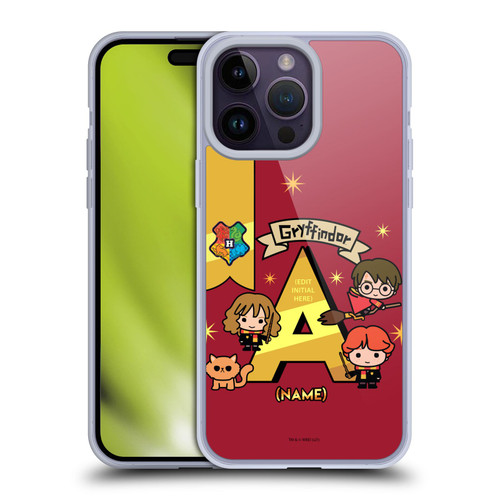 Custom Customised Personalised Harry Potter Deathly Hallows L Name Gryffindor Soft Gel Case for Apple iPhone 14 Pro Max