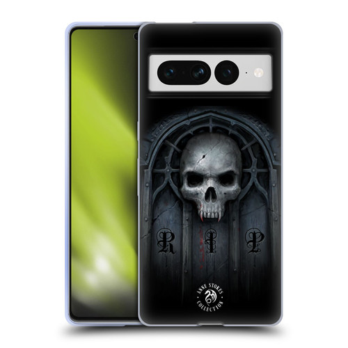 Anne Stokes Gothic Await The Night Skull Soft Gel Case for Google Pixel 7 Pro