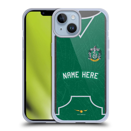Custom Customised Personalised Harry Potter Deathly Hallows XL Slytherin Soft Gel Case for Apple iPhone 14