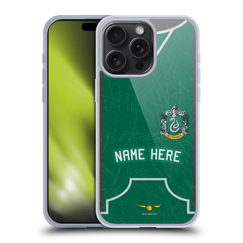 Custom Customised Personalised Harry Potter Deathly Hallows XL Slytherin Soft Gel Case for Apple iPhone 15 Pro Max