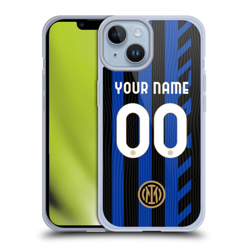Custom Customised Personalised Inter Milan 2024/25 Kit Home Soft Gel Case for Apple iPhone 14